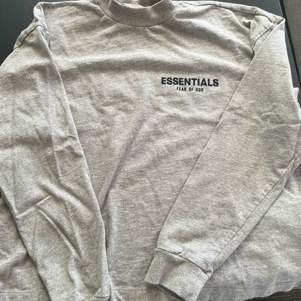 Essentials Gray Long Sleeve Tee